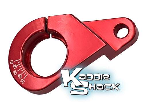 Billet Aluminum Distributor Clamp With Timing Marks, Red