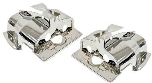 Single Port Cylinder Shrouds (pair) - Chrome