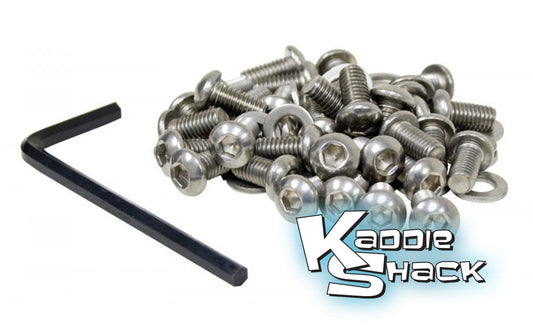 Stainless Steel Button Allen Head Engine Tin Screws, 68 pcs