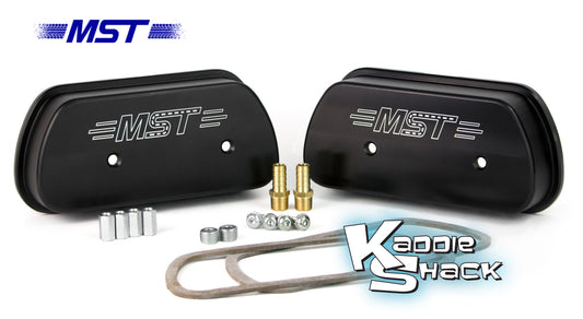 MST Billet Aluminum Vented Valve Covers, Black Anodized