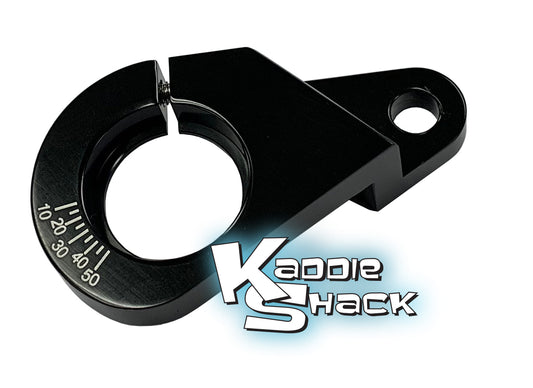 Billet Aluminum Distributor Clamp With Timing Marks, Black