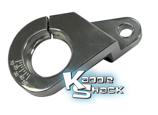 Billet Aluminum Distributor Clamp With Timing Marks, Polished