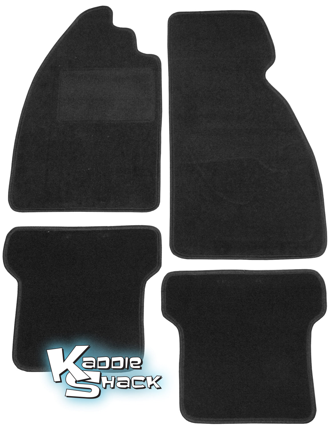 VW Bug Carpet Floor Mats, Set/4, Black