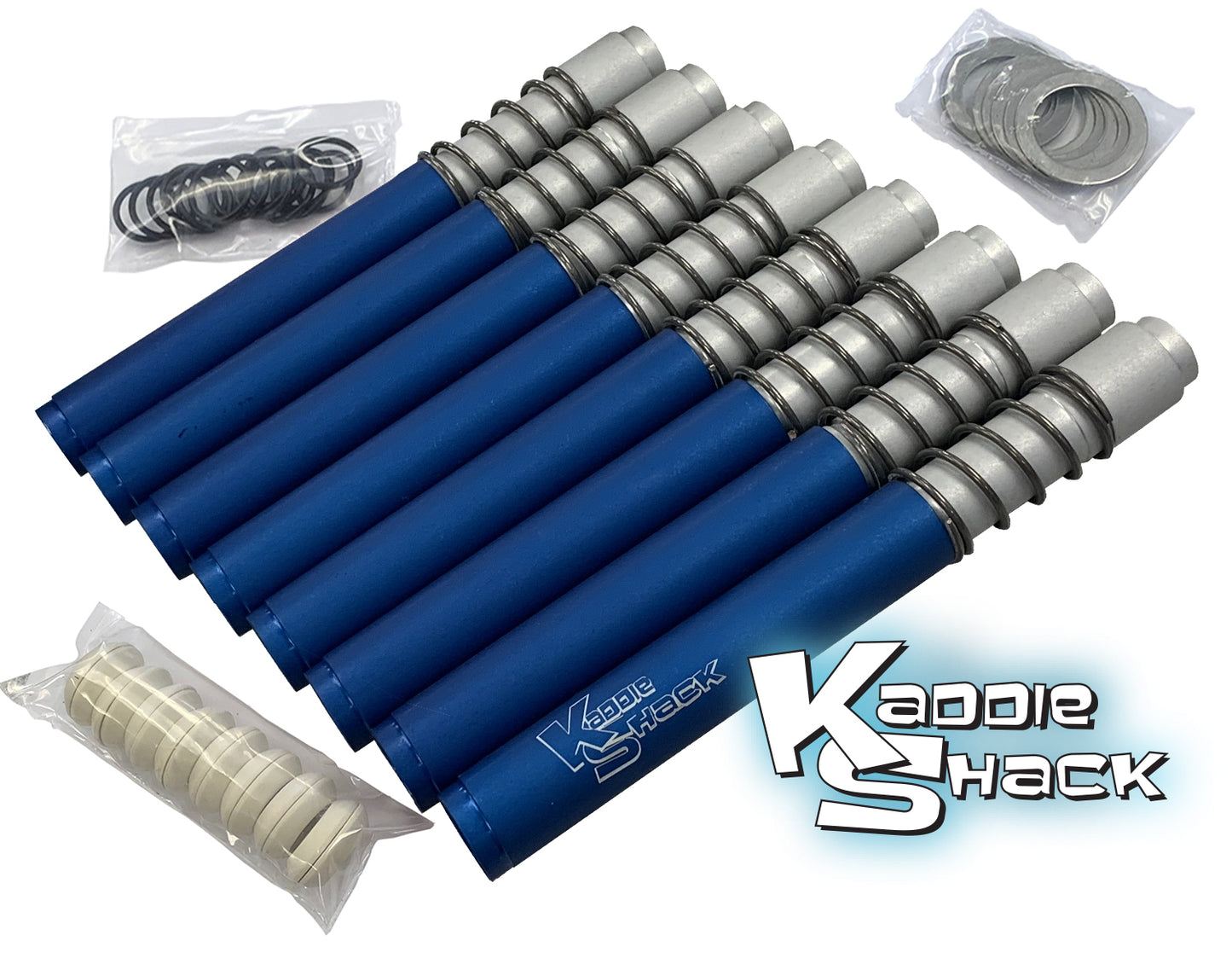 Kaddie Shack Push Rod Tubes, Blue