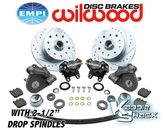 Wilwood Brakes w/ 2-1/2" Drop Spindles, Porsche/Chev, LP, Black